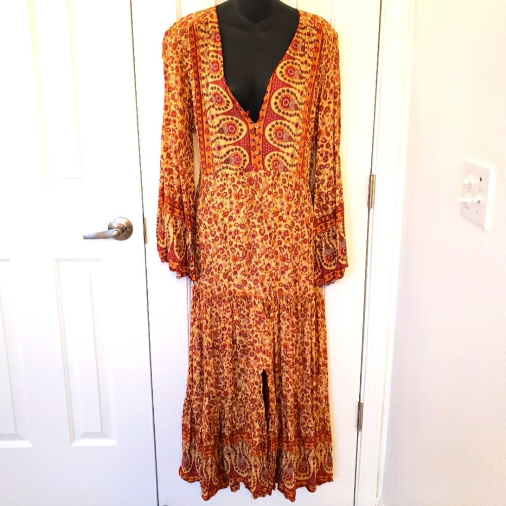 Aura chic boho hippie maxi dress